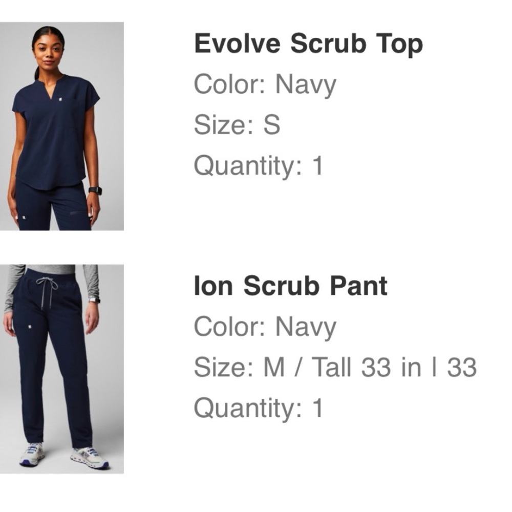 Fabletics Navy Scrub Set - Picture 2 of 12